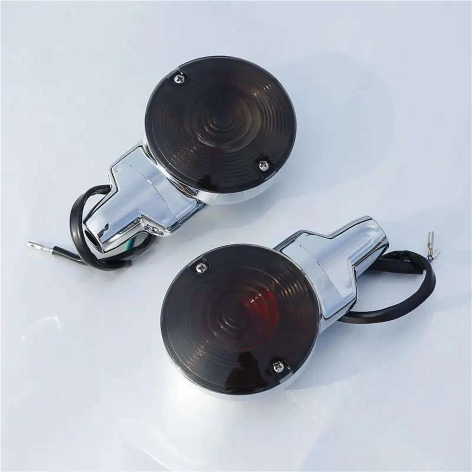 Turning Indicators Lamp Front Turn Signal Light For Harley Softail Classic Heritage FLSTC 1999-2017 Touring Road King 2001-UP Turning Indicators Lamp Turn Signal Light(Smoke)