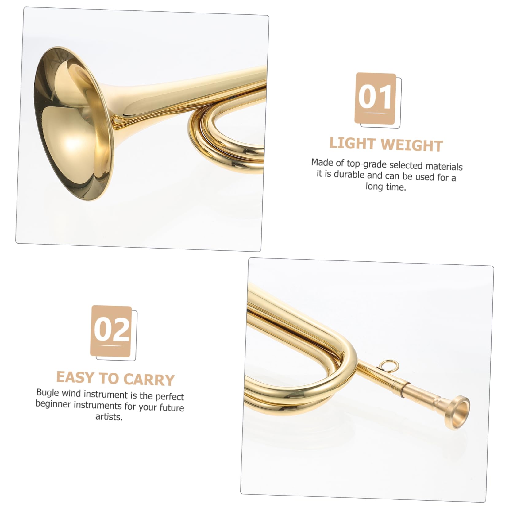 SHOWERORO Professionelles Horninstrument Anfängertrompete Kupfertrompete Musikinstrument Blasinstrument Kupferhorn Für Anfänger Studenten Und Profis