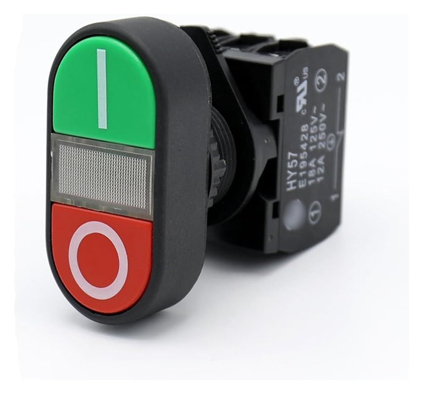 Interruptor de botón, Interruptor de Encendido, interruptores de botón eléctricos industriales con función de Apagado, 250V/12A, 125V/18A, HY57