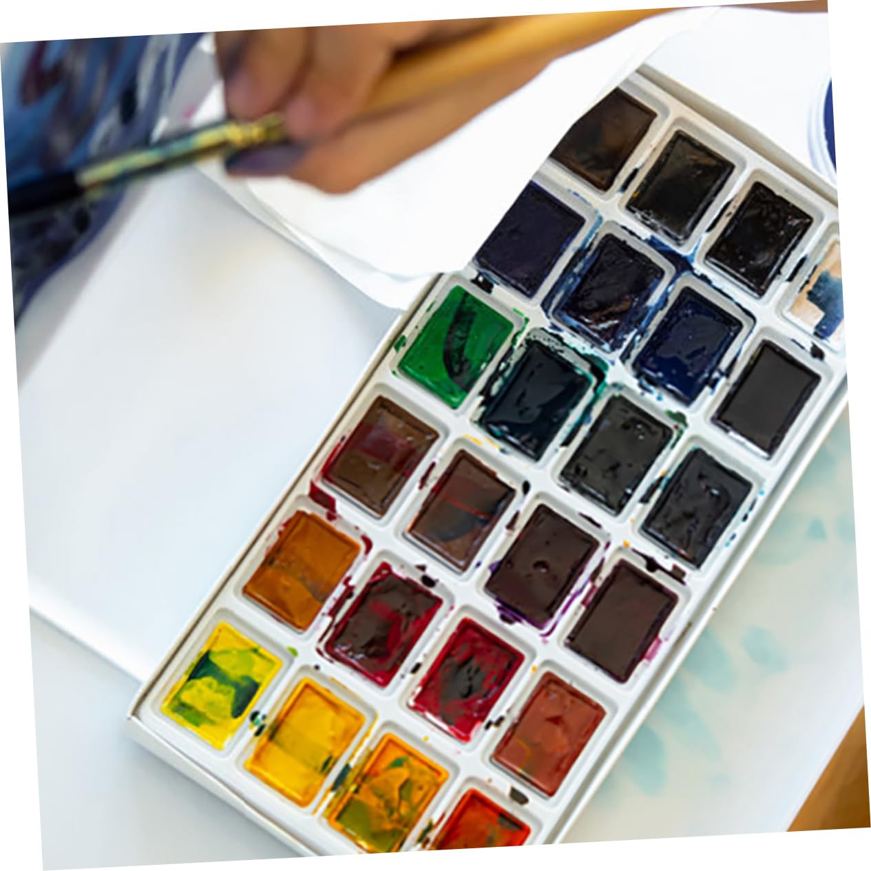 ARTIBETTER 5 Ensembles Godets Vides Plastique pour Peinture Palette De Stockage DIY Pratique Réutilisable pour Acryliques À Huile 75 Pièces * 5