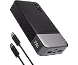 JUOVI Banco de energía portátil J2621, batería de 20000 mAh, Carga rápida de 45 W, Compatible con Switch, MacBook, Tablet, DELL, HP, portátil, Samsung, iPhone 16 15 14 13, Steam Deck y más