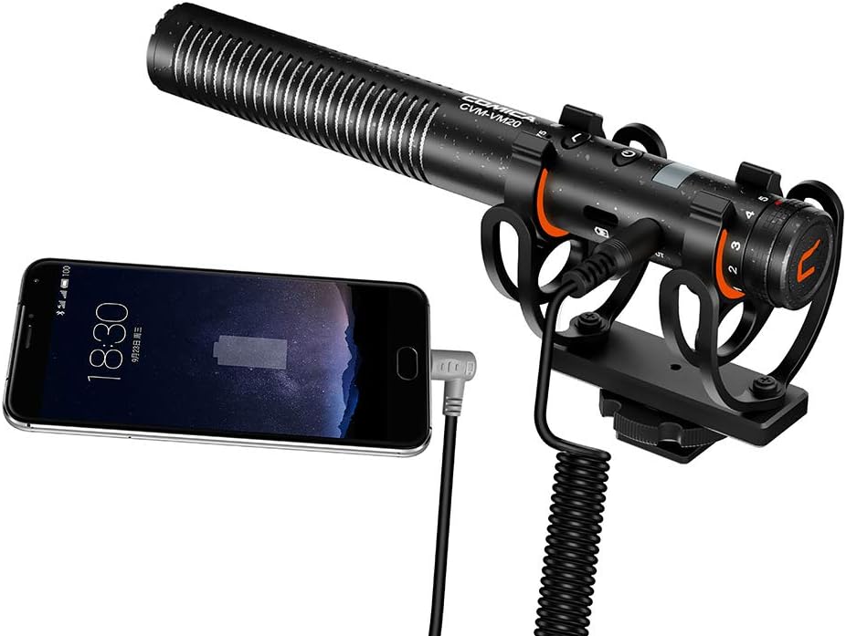 Crаzу Clеаrаnсе Comica CVM-VM20 Shotgun Microphone Super Cardioid Condenser Built-in Battery OLED Multi-Functional Mic for Video Vlog Camera Smartphone Suреr Brаndѕ Comica CVM-VM20 Shotgun Microphone Super Cardioid Condenser Built-in Battery OLED Multi-Functional Mic for Video Vlog Camera Smartphone