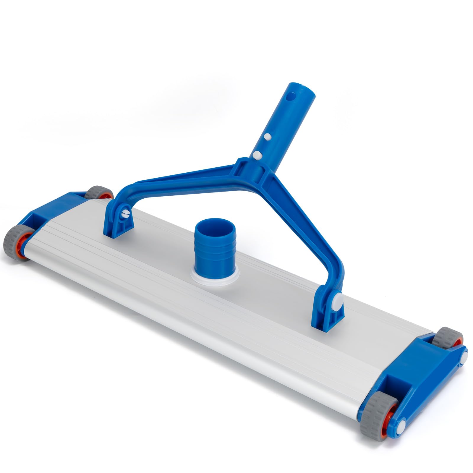 Cepillo para Piscina con Conexión de Aspiración 34 cm de Aluminio con 4 Ruedas, Cabezal Aspirador de Piscina Pesado 2,2 kg para Manguera de 38 mm, Cepillo Aspirador para Piscinas Elevadas y Enterradas — view 7