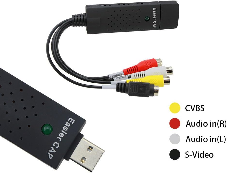 Video Audio VHS VCR USB Video Capture Card to DVD Converter Capture Card Adapter