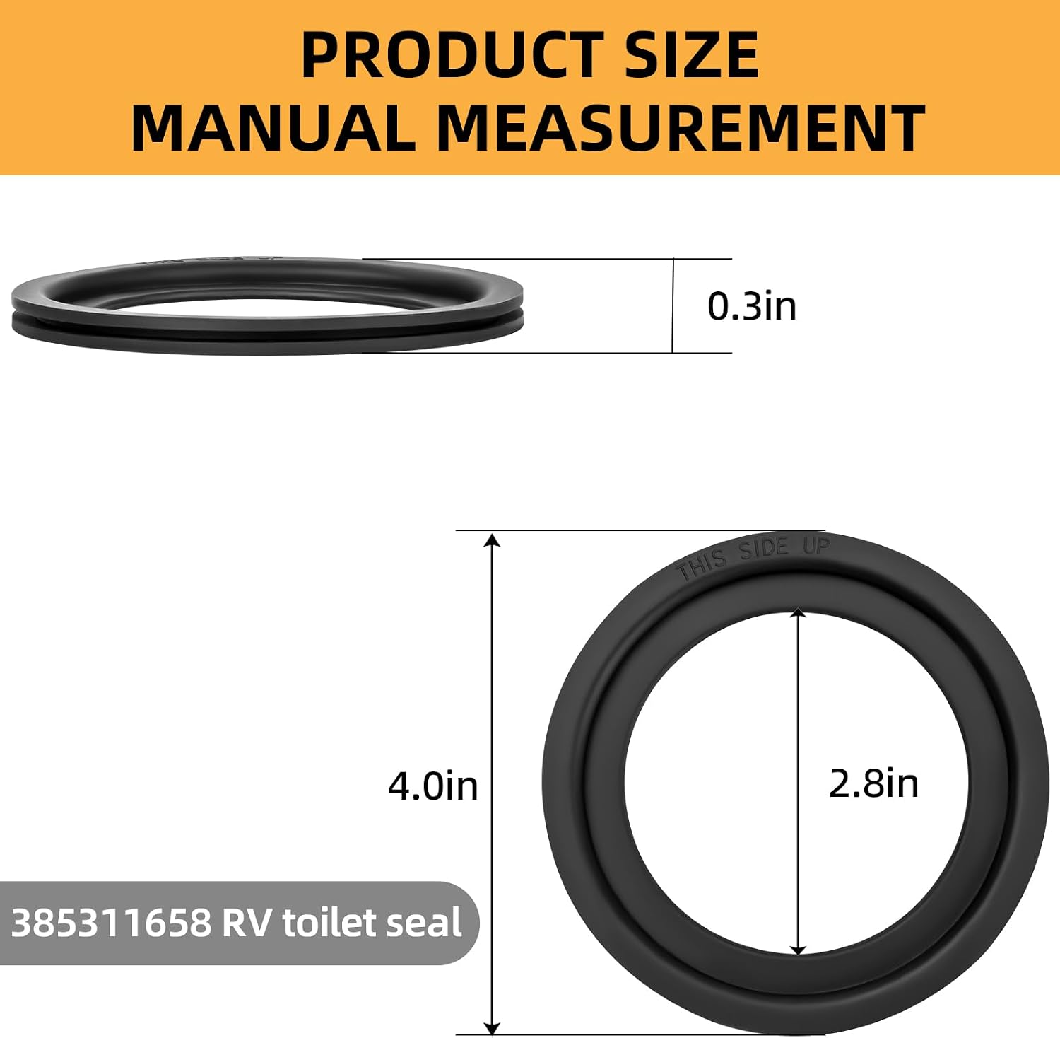 RV Toilet Seal Replacement for Dometic 300 310 320 Toilet Seal Gasket Kit Replace Part 385311658（2 Pack）