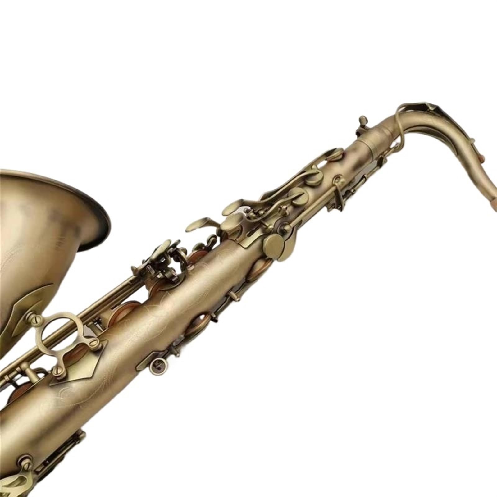 Saksofon Saksofon Tenorowy Złoty Lakier Profesjonalny Saksofon Tenorowy Z Ustnikiem Na Szyję Stroikową (Color : Leather bag)
