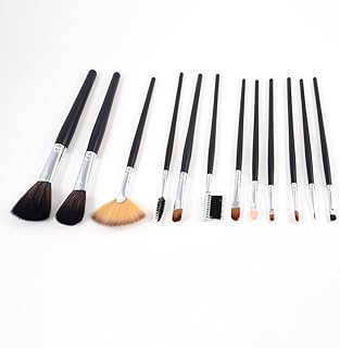 Ruilogod Lady Black Plastic Handle Blusher Ey...