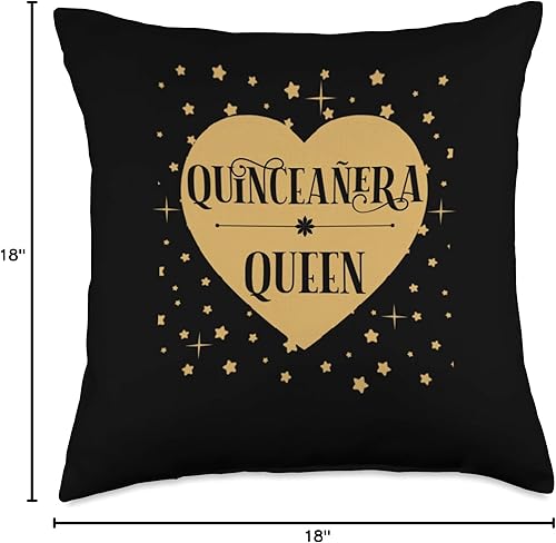 Vista 6 de Mis Quince Quincinera Birthday Celebration Quinceanera Queen 15th Quince - Almohada de celebración de fiesta de cumpleaños, 16x16, multicolor