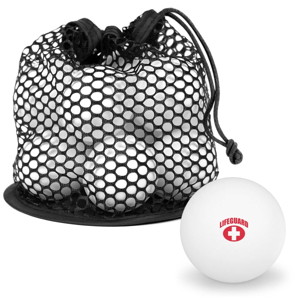 GRAPHICS & MORE Lifeguard Novelty Table Tennis Ping Pong Ball 12 Pack with Storage Bag