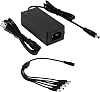 J-Tech Digital 12V 5A Power Supply AC 100-240V to DC 12V 5A 60W Power Adapter with 5.5x2.5mm DC Plug, Includes 5 Way Power Splitter Cable [JTD-PS5A]