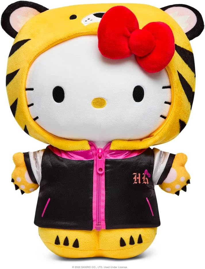 Kidrobot Hello Kitty Chinese Zodiac Year of The Tiger 13 Inch Interactive Plush - Black & Cream Edition