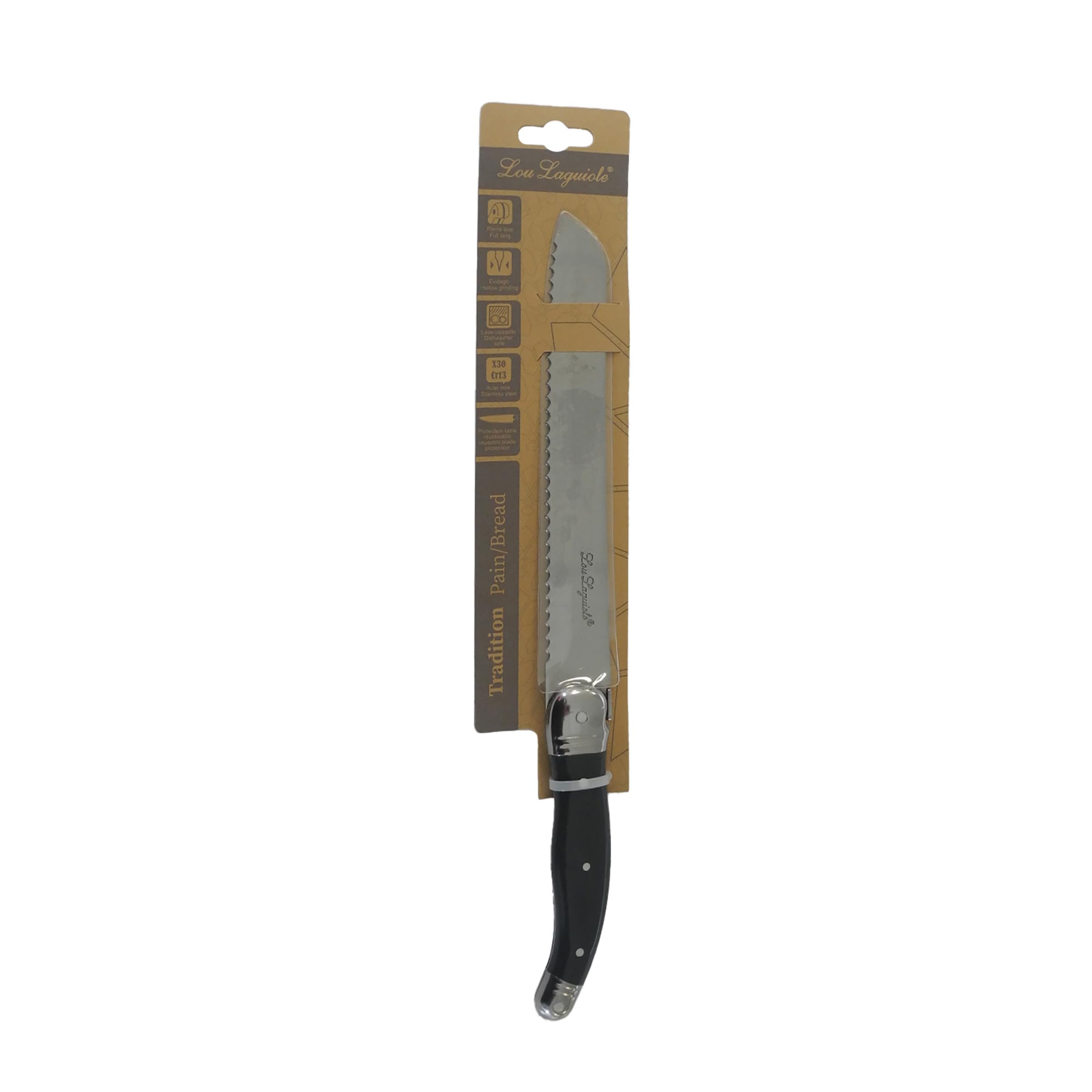 Lou Laguiole Tradition XL Cuchillo para pan 18 cm