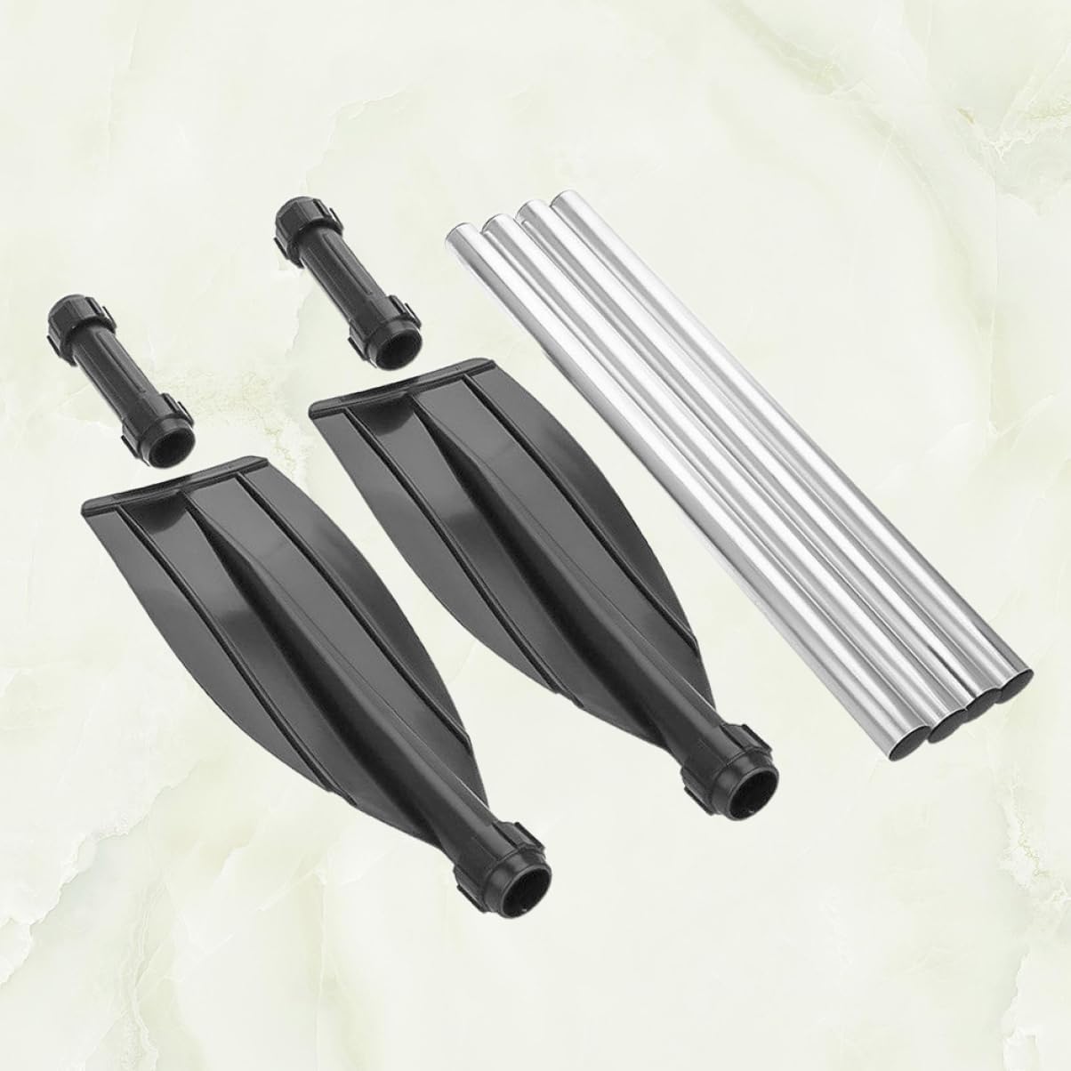 Double End Kayak Paddle Detachable Aluminum Alloy for Kayaking Rafting and Boating Lightweight Design with Ribbed Blades and Retainer for Enhanced Performance