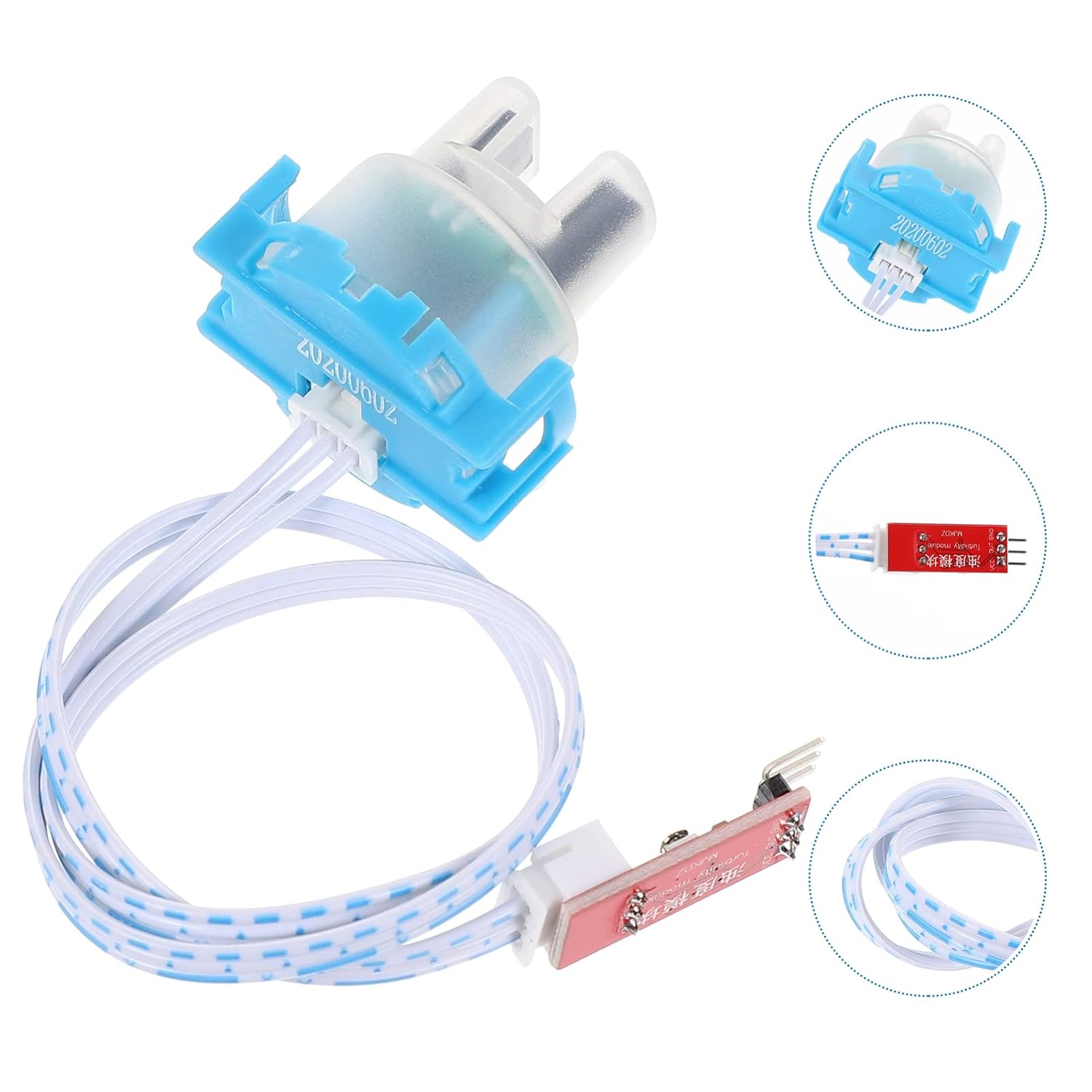 3.3-5V Turbidity Sensor Module for Water Quality Detection, 0-1000NTU | Plastic Blue Design, Optical Measurement, Industrial Controls and Wastewater Collection, Washing Machines, Dishwashers
