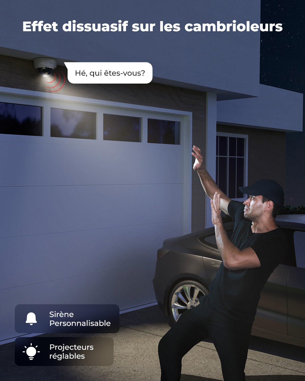 Reolink 4K Caméra de Surveillance PoE avec Zoom Optique 5X, RLC-843A | Caméra IP avec Vision Nocturne Couleur, Anti-Vandalisme IK10, Audio Bidirectionnel, Détection de Personne/Véhicule/Animaux