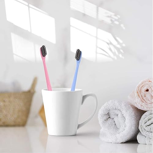 Miniatura 3 de EXCEART Cepillos de dientes de carbón para adultos, cepillo de dientes de cerdas suaves, cepillo de dientes de carbón, herramientas de limpieza oral