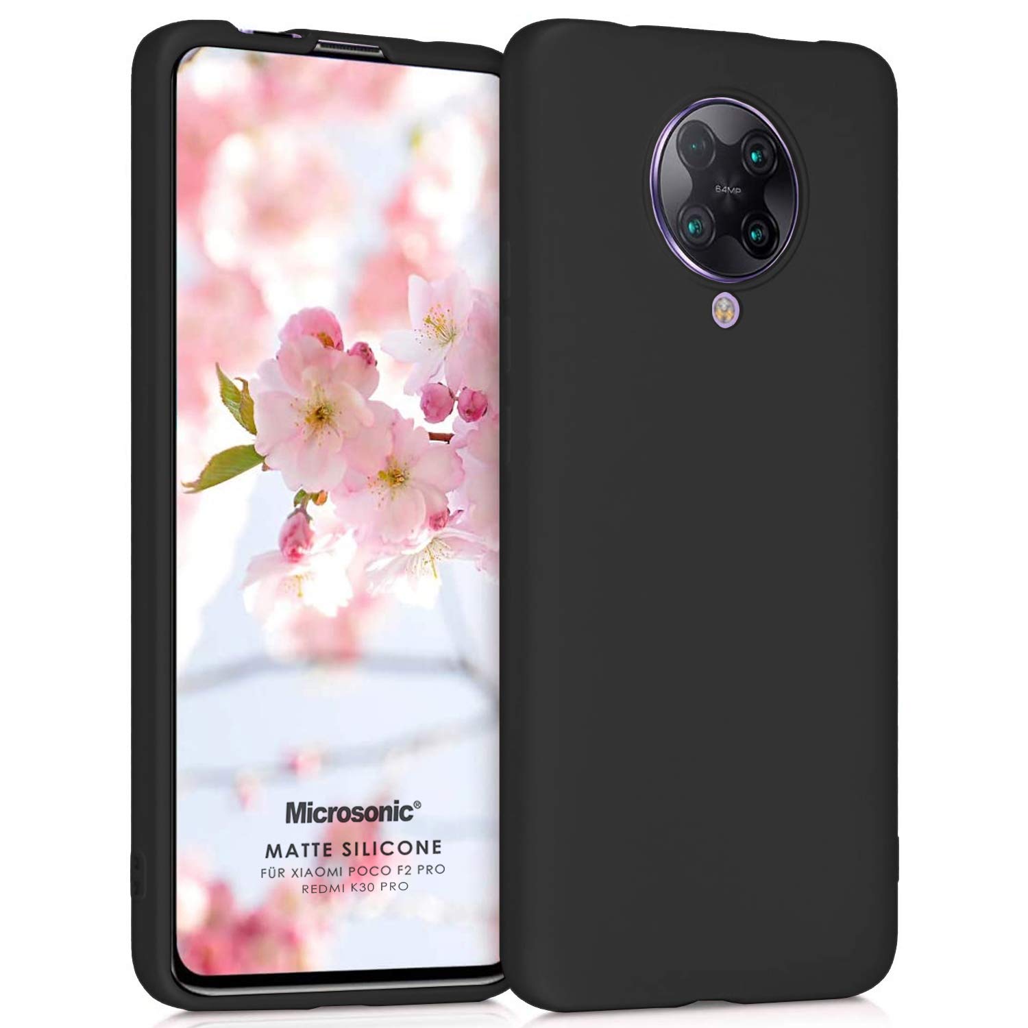Microsonic Matte Silicone Xiaomi Redmi K30 Pro için Kılıf Siyah [Redmi K30 Pro ile Uyumlu Kılıf - Siyah]