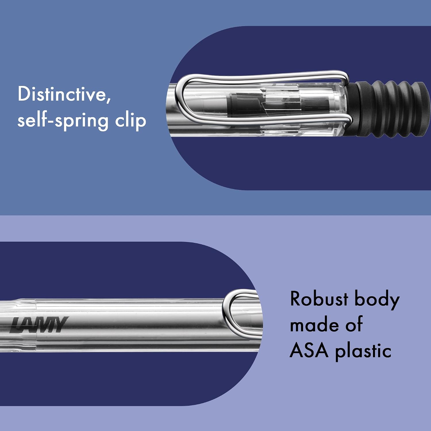 Lamy safari vista - Ballpoint Pen with ergonomic grip & line width M - for pleasant long writing - made of robust ASA plastic – including large capacity refill M 16 in black