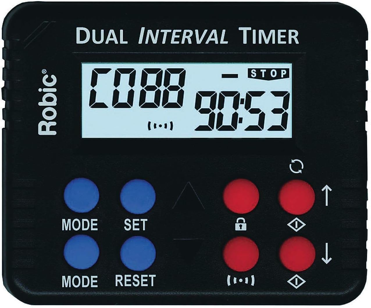 Robic M613 Dual Interval & Countdown Timer, Black