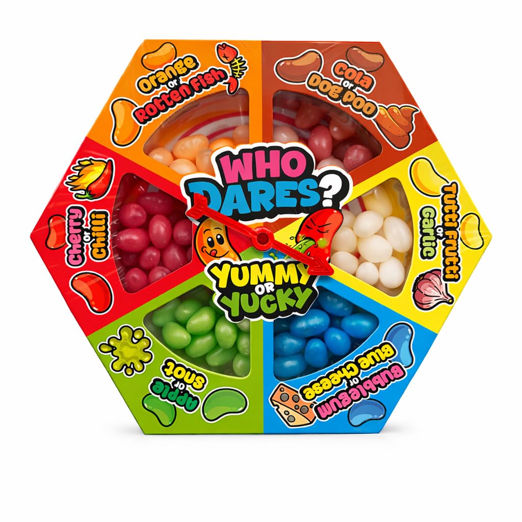 URBANGRIND Who Dares? Yummy or Yucky Jelly Bean Game with Spin Wheel - 120g