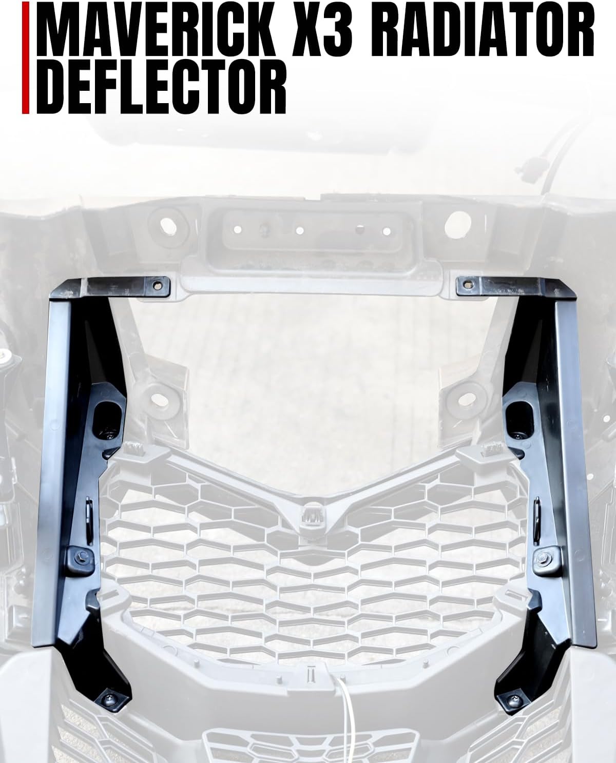 A & UTV PRO Front Radiator Deflector Kit for Can-Am Maverick X3 MAX Turbo R XDS 2017-2024 2025 Accessories, Replace OEM #705010626, 705010627, Black, Left & Right