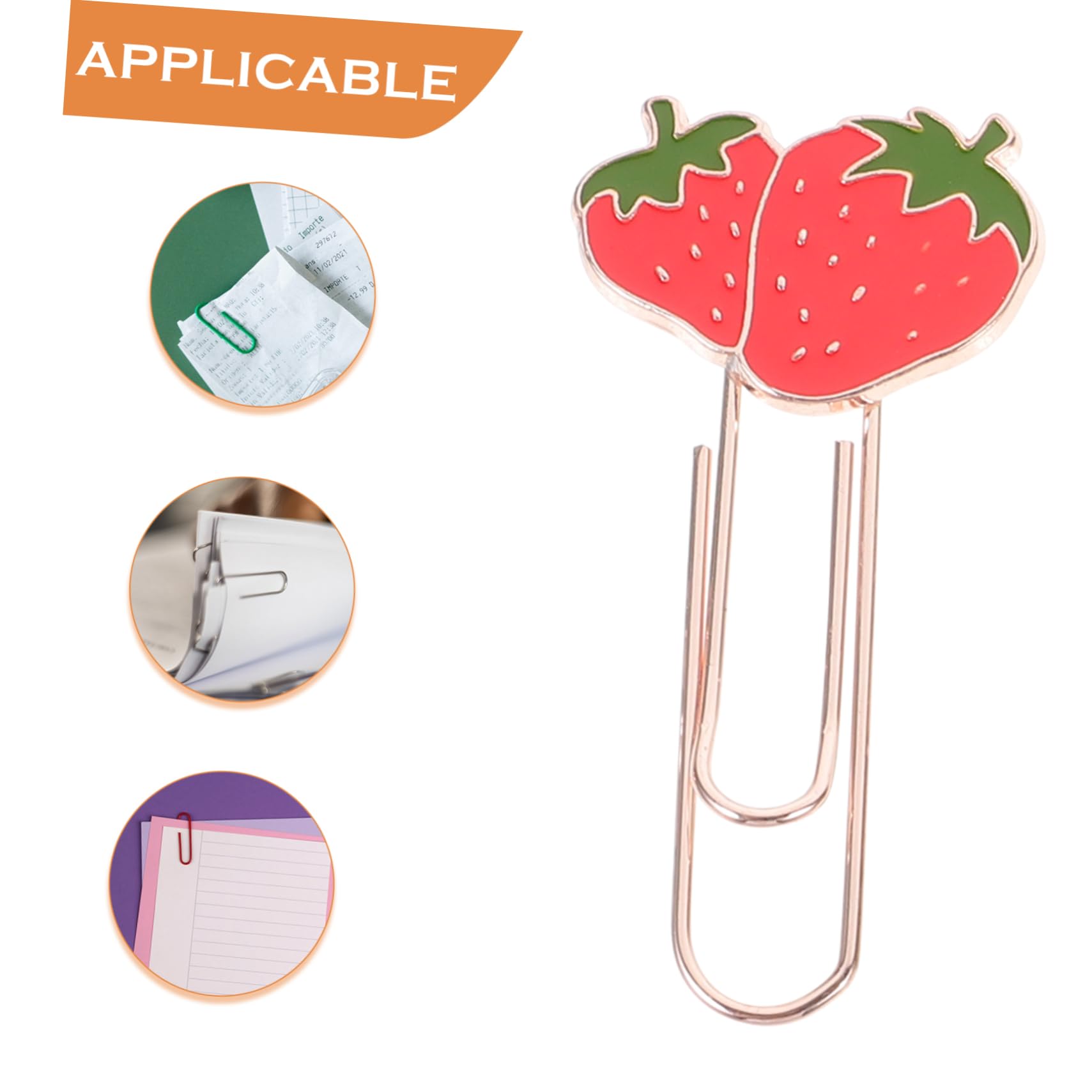 STOBOK 4 Sätze Büroklammer Würfelunterlage Lichtwärts Metallklammer Bescherung Weihnachten Clips Papier Kleine Dokumentenklammern Office-dokumentenklammern Zinklegierung 6 Stück * 4