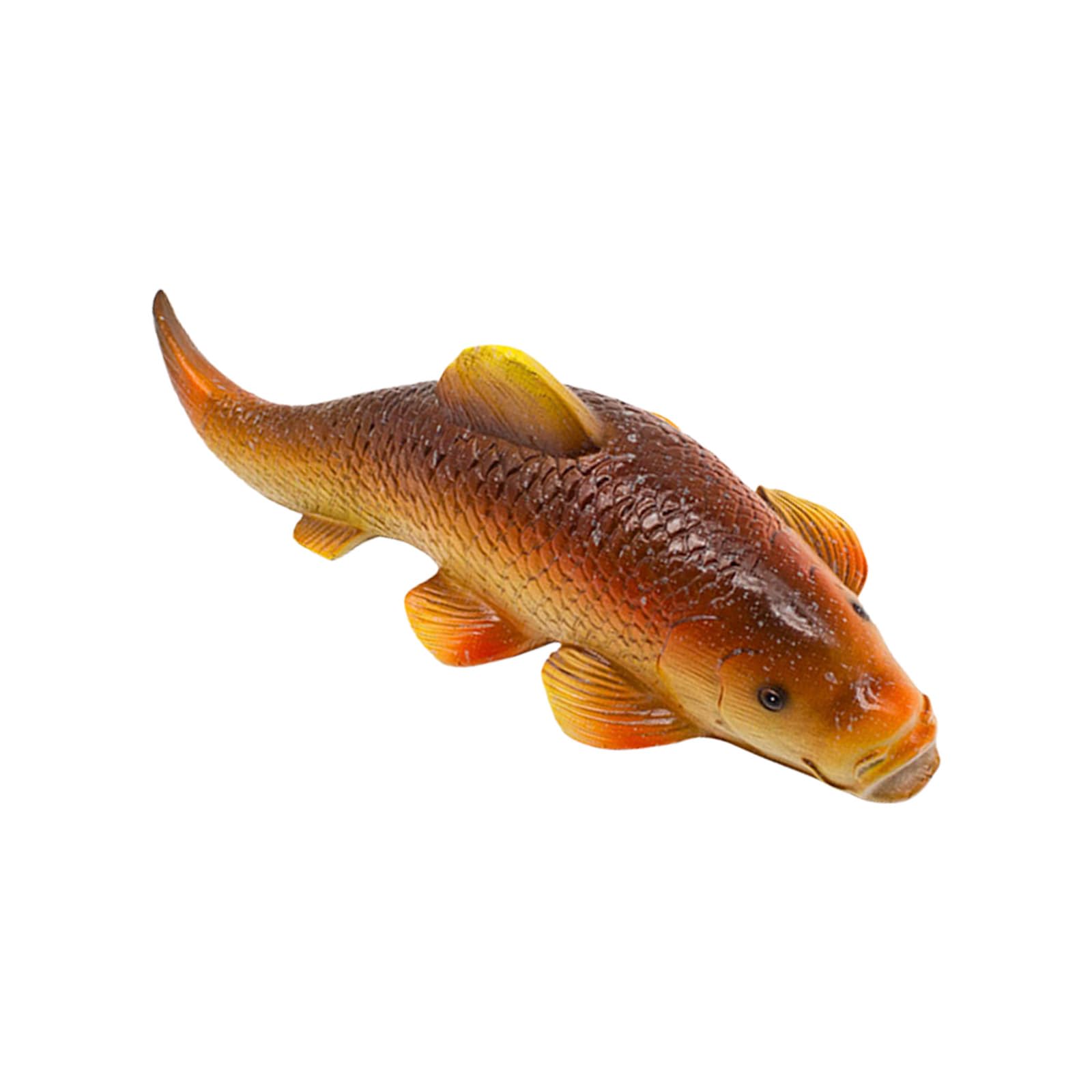 Hsioluted Floating Resin Fish Figurine Pond Statue Outdoor Accessories Float Fish Funny Craft for Garden Park Pool Pond Waterproof Garden