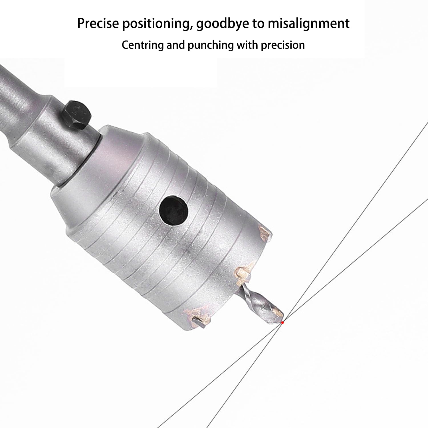 Carotatrice a Tazza per Muro Ø30/40/65/80/100mm Albero SDS Plus Da 300 Mm E SDS-Max Da 300 Mm, 9 Pezzi Carotatrice per Cemento e Calcestruzzo