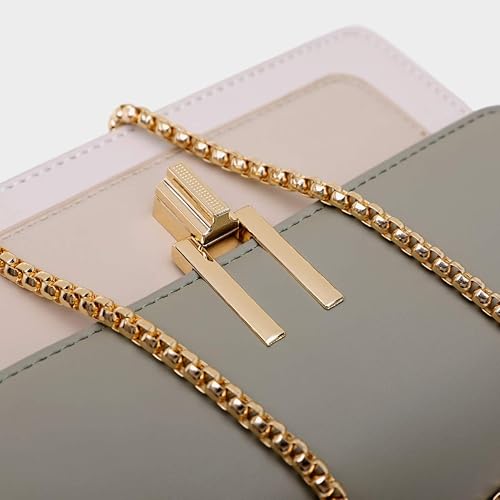 Miniatura 7 de Bolsos cruzados de cuero con bloques de color para mujer, bolsos cruzados de cuero, bolsos de diseñador lindos, bolso de hombro, tamaño mediano