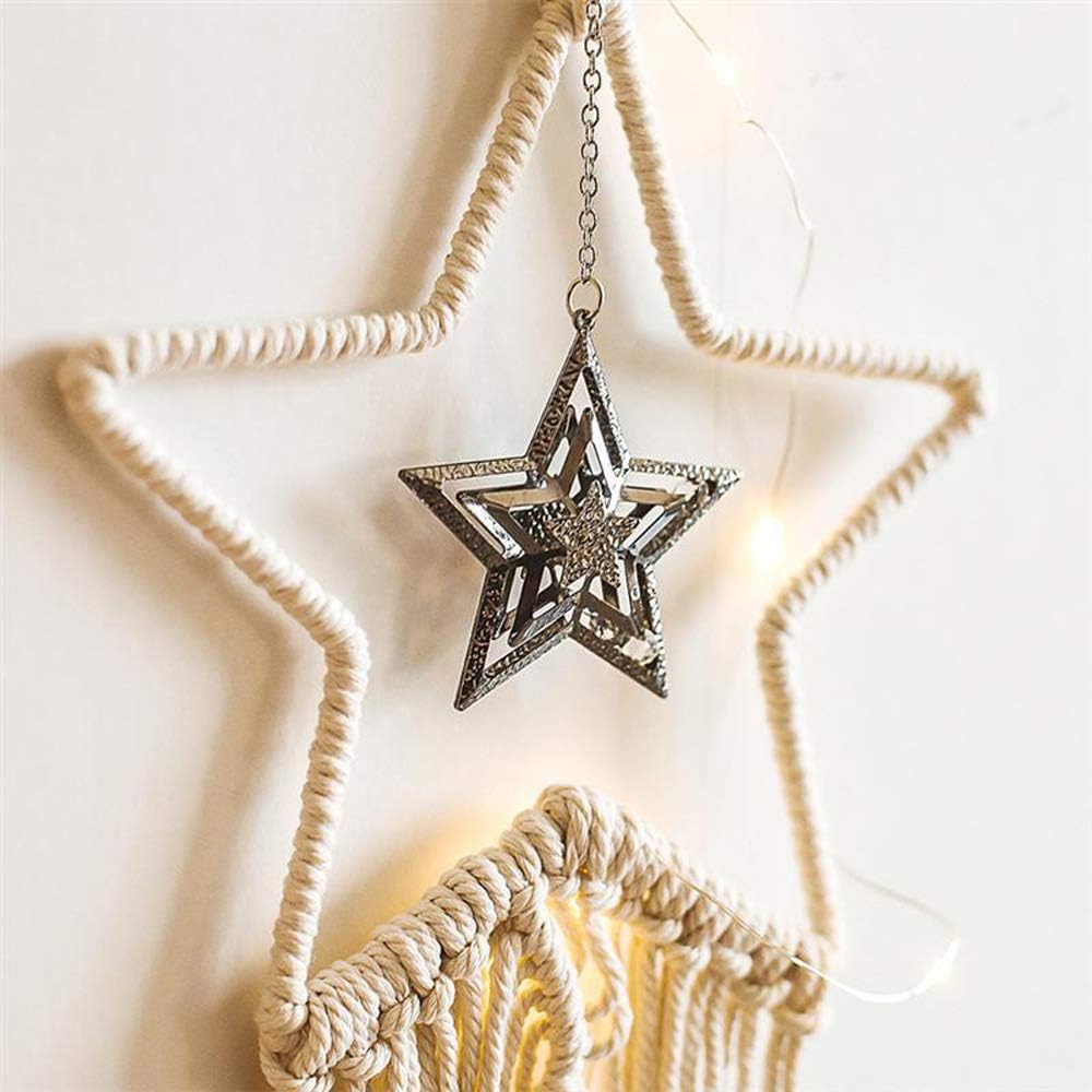 Woven Wall Hanging Star Dream Catcher Boho Chic Bohemian Home Wall Art Decor for Beautiful Apartment Dorm Room Door Decoration