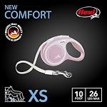 FLEXI® Comfort Bande de laisse rétractable pour chien, petite, 10 ft - Rose/Rose: Allemande, originale flexi laisse, qualité durable pour les chiens jusqu'à 26 lbs, sans angle, marche, système de freinage fiable