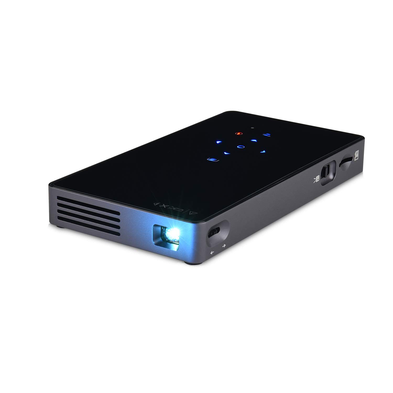 Microware P8i 50LM Mini WiFi Smart 854 * 480 (WVGA) DLP 0. 3 inch EM DMD Portable LED Projector with Remote Control & Holder, Android 4. 4, RK3128, 1GB RAM, 8GB ROM, WiFi, BT, HDMI(Black)-image-42
