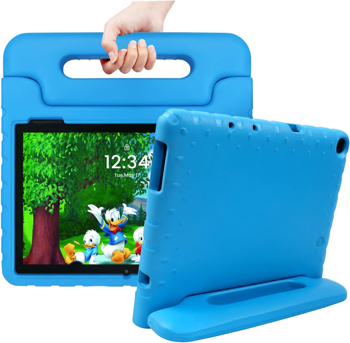 Bolete Case for Onn 10.1 Tablet Model 100011886 (2020 Generation 2) Kids 10.1 Inch Android Tablet Onn 10.1 Gen 2 Case with Handle EVA Foam Shockproof Washable Cover for Kids Adults, Children - Blue