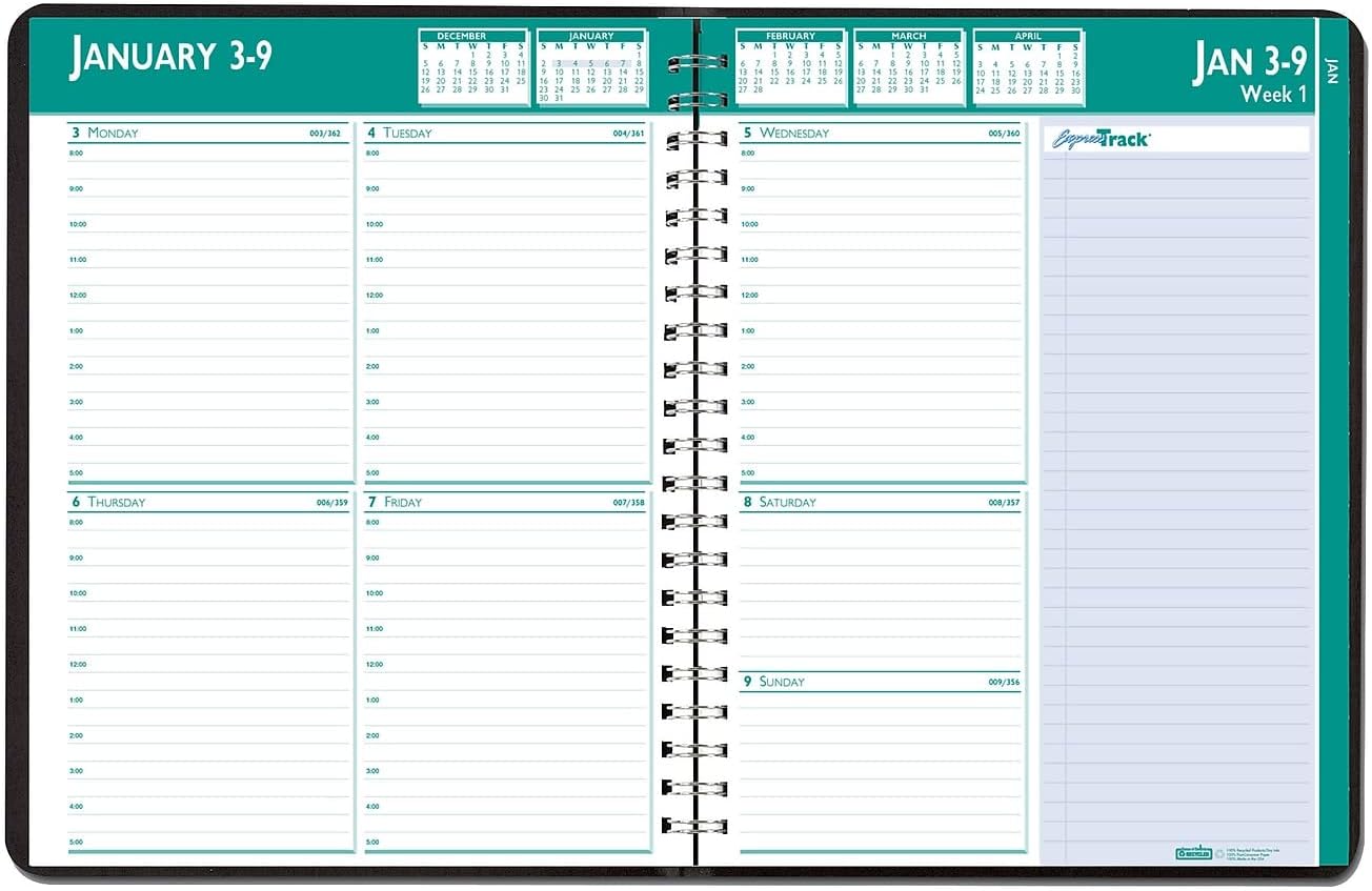 House of Doolittle 2024 Weekly and Monthly Planner Calendar, Express Track, 8.5 x 11 Inches, January - January (HOD29602-24)