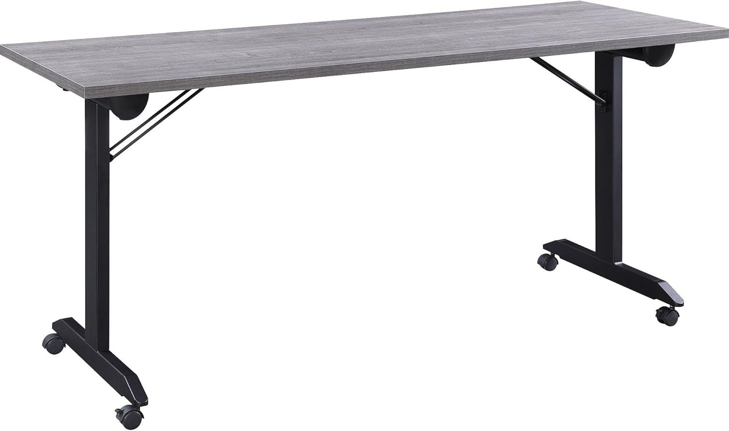 Lorell Mobile Folding Training Table, Grey, LLR 60741