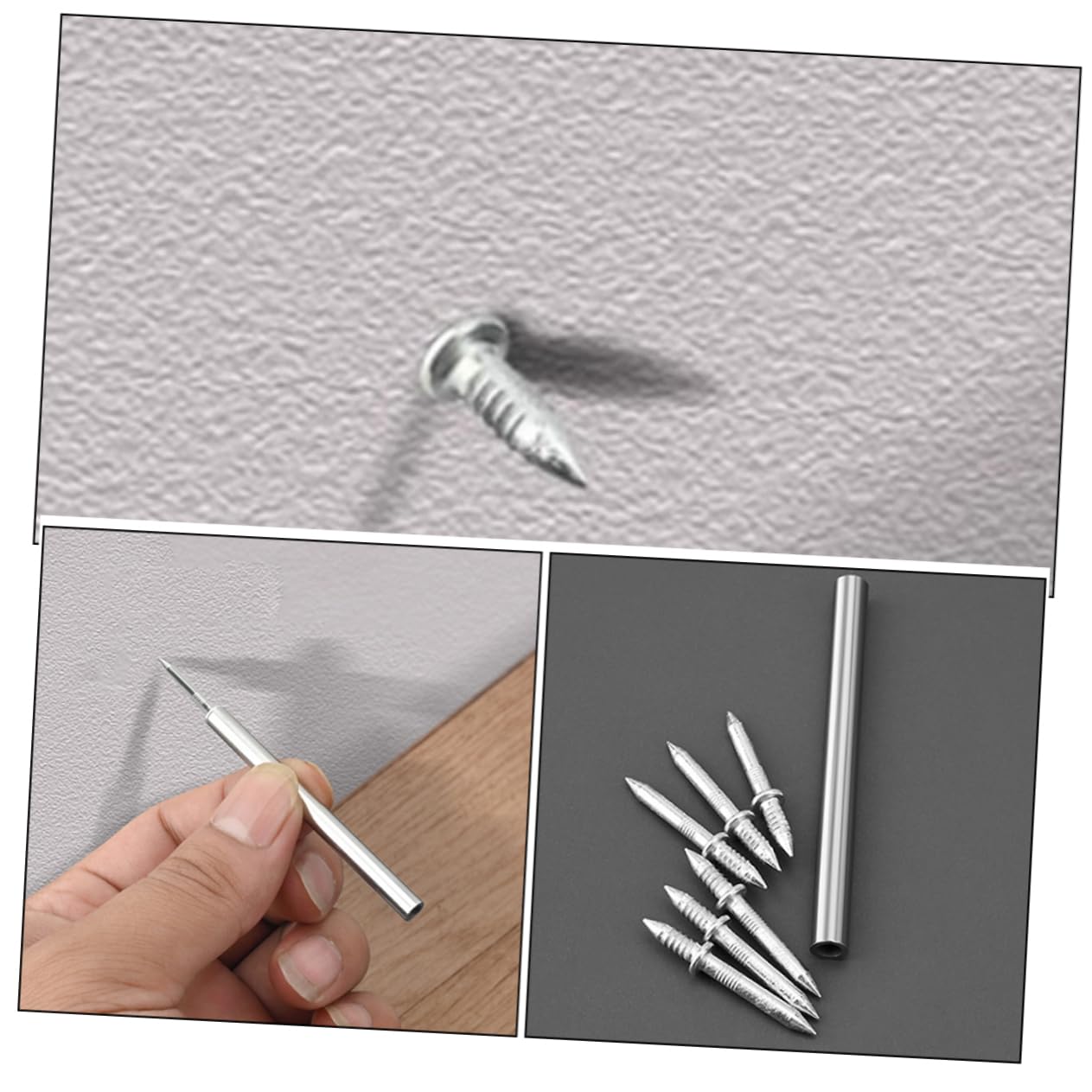 NAMOARLY 300pcs Double Thread Double-sided Decorative Seamless Nails for Cabinet Trim