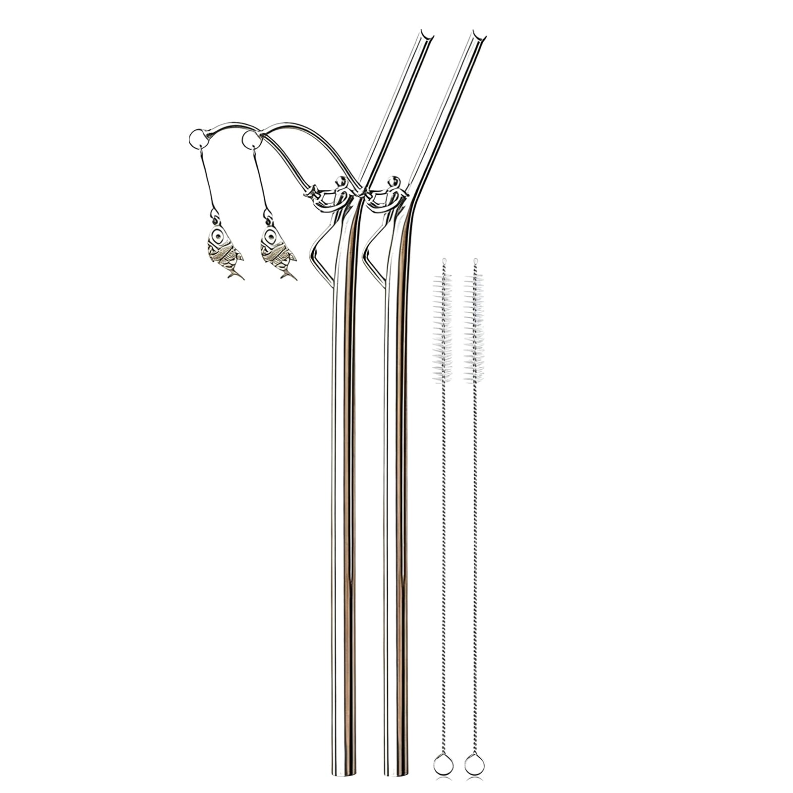 TQUXNGA Themed Metal Drinking Straw for Cold Beverages Cocktails Iced Coffee Household Drinkware Accessories Innovation Drinking Straw