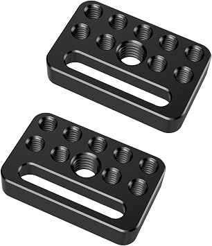 Camera Cheese Plate with 1/4" & 3/8" Threads, Extension Cheese Plate for DSLR Camera/Tripod/Battery and Other Photography Accessories 1406B