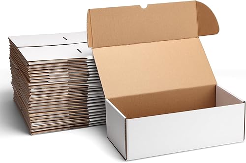 Miniatura 9 de ZBEIVAN Juego de 25 cajas de envío blancas de 8 x 6 x 4, cajas de cartón corrugado para embalaje de regalos de correo de pequeñas empresas