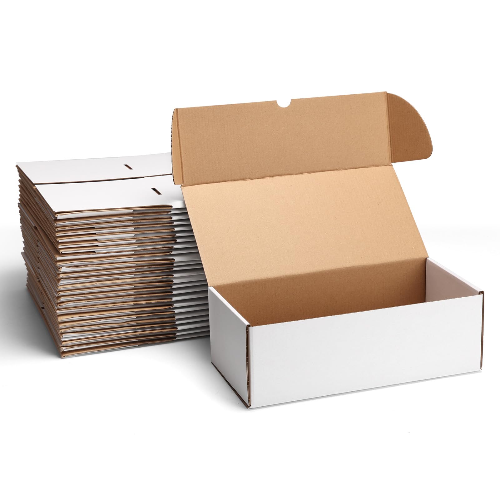 ZBEIVAN 12x6x4 White Shipping Boxes Set of 20, Corrugated Cardboard Mailer Boxes for Packaging Small Business Mailing Gifts — image 1