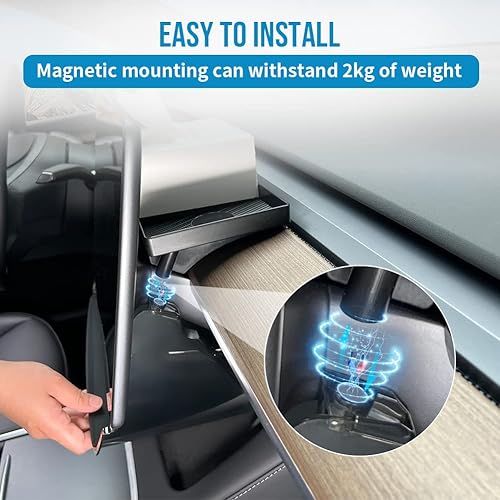 Miniatura 4 de motoparty Organizador de consola central para Tesla Model Y, accesorios modelo 3, accesorios para debajo de la pantalla, caja organizadora de gran