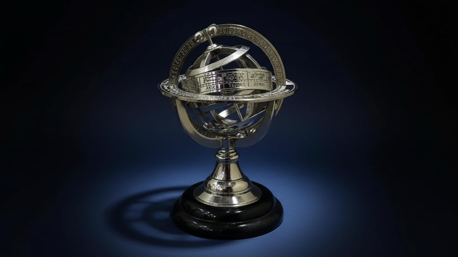 THOR INSTRUMENTS Brass Armillary Sphere Astrolabe On Black Wooden Base Nautical Gift Rustic Vintage Home Decor Gifts