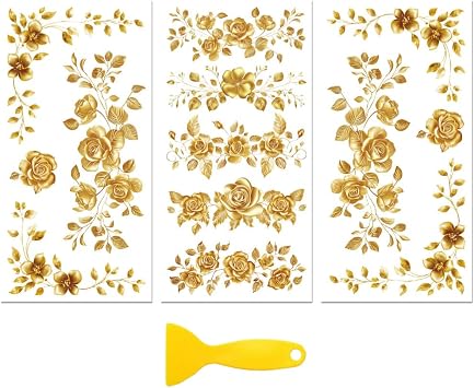 Peacoblue Golden Lace Rub On Transfers for Furniture Craft 6"x12"