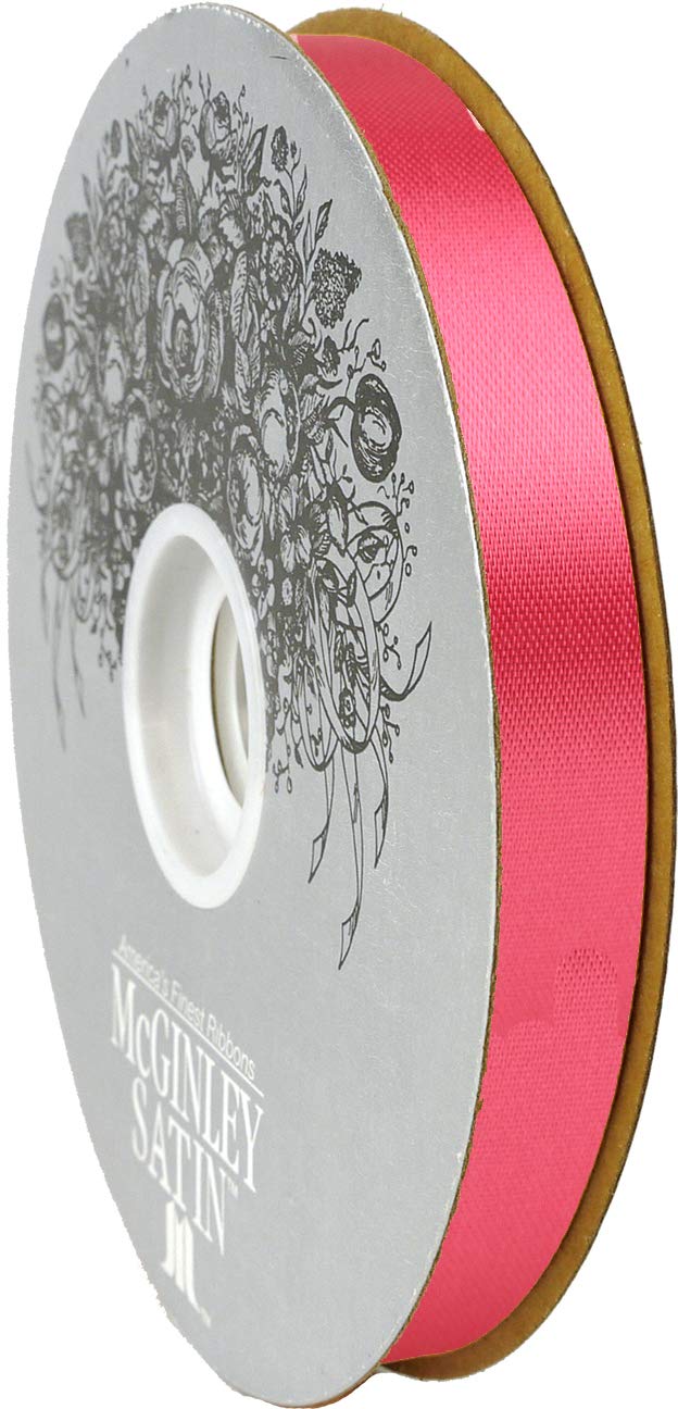 Berwick McGinley Mills 9/16" W Acetate Satin Ribbon, Melon Red, 100 Yard Spool