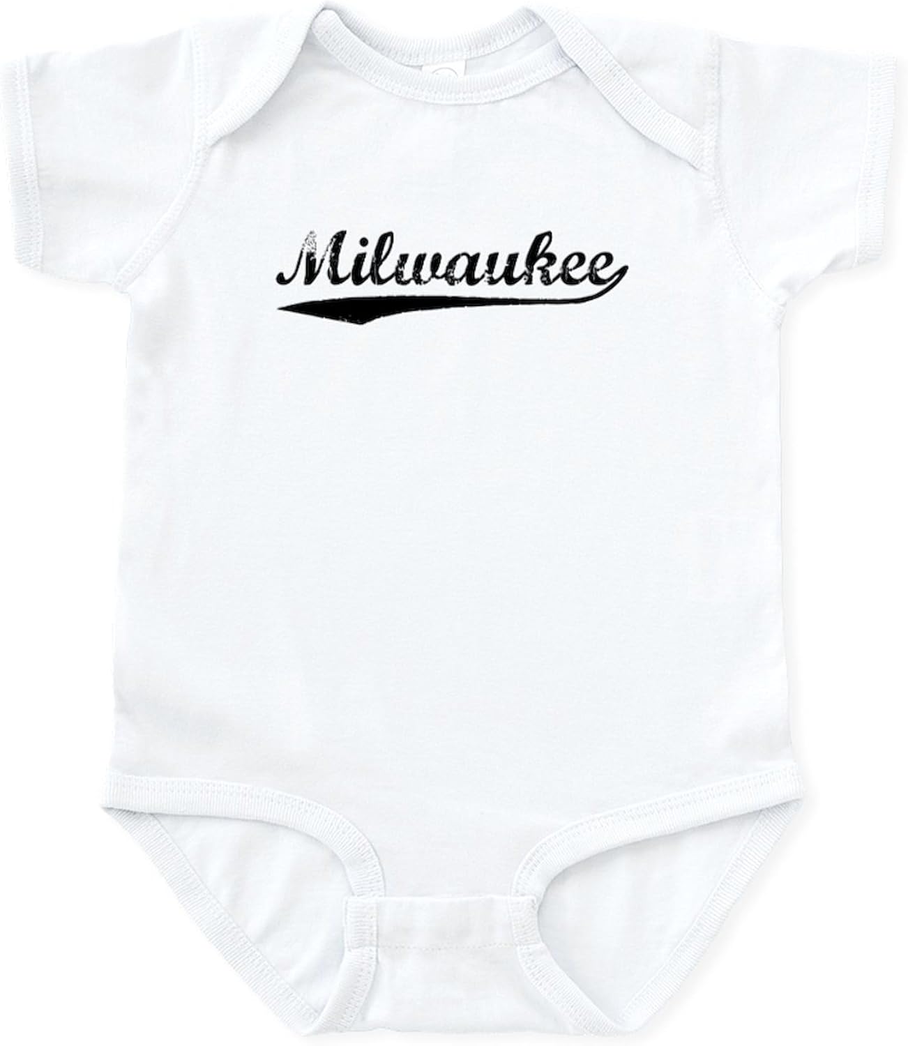CafePress Vintage Milwaukee (Black) Infant Bodysuit Cute Infant Bodysuit Baby Romper