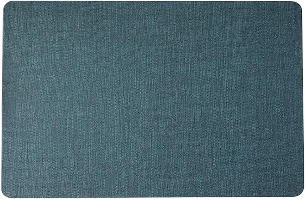 Nordic Style Minimalist Rectangular PVC Placemat – 45x30cm(17.7x11.8in) Waterproof Dining Mat,Table Decor Coffee Tea Mat for Modern Kitchens,Dark Blue,10PCS