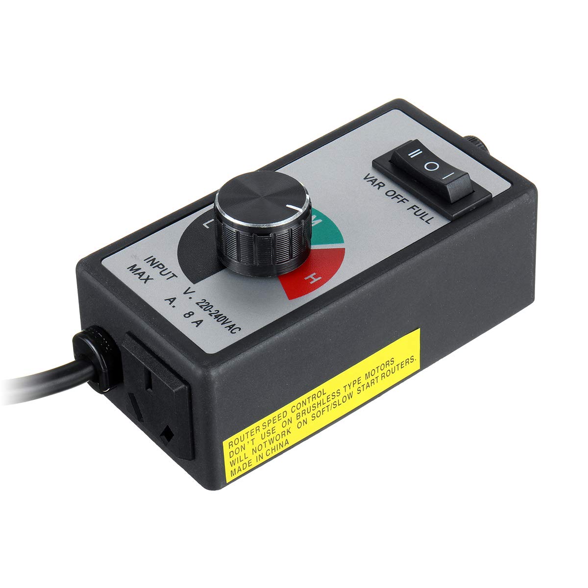 8A Ventilador Controlador De Velocidad Variable Enrutador Regulador Eléctrico Controles 220V-240V