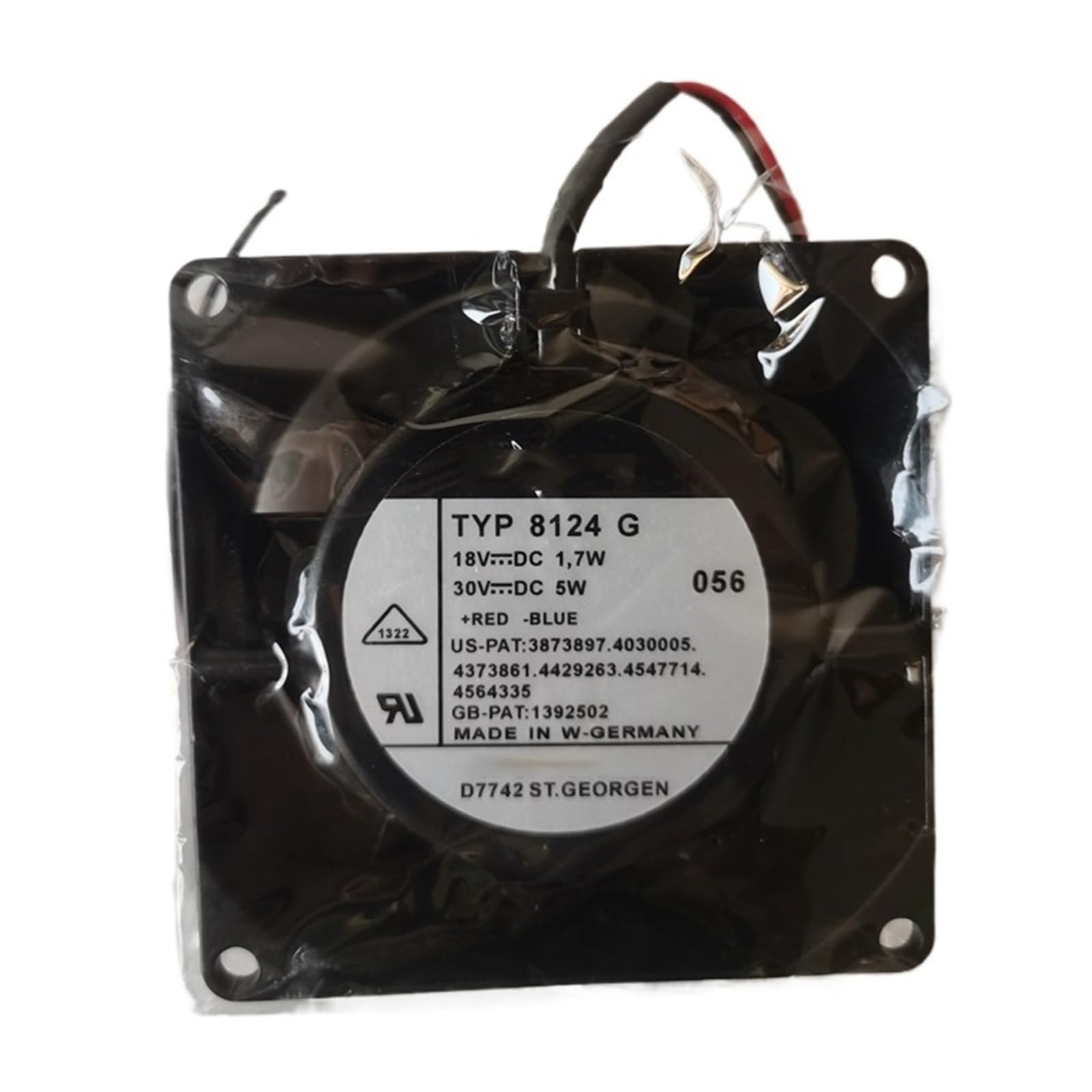 YMUGUEGH 80x80x38mm TYP8124G 18V 1.7W 30V 5W 8038 axial Flow Fan