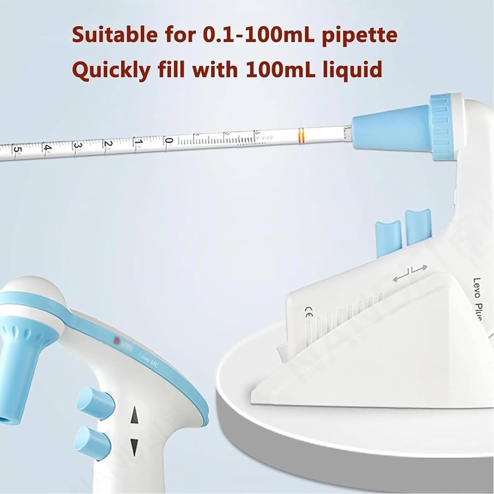 Elektryczny sterownik pipety, 0,1-100 ml, automatyczny napęd do pipet z ekranem LCD, podwójny tryb drenażu, 8 regulowanych prędkości, ładowalny, do laboratorium
