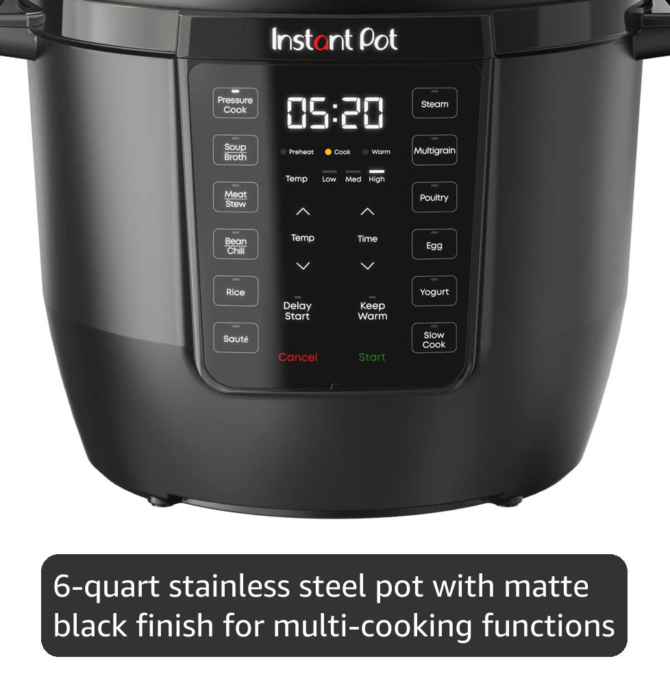 Amazon.com: Instant Pot Rio 6 Qt 7-in-1 Electric Pressure Cooker